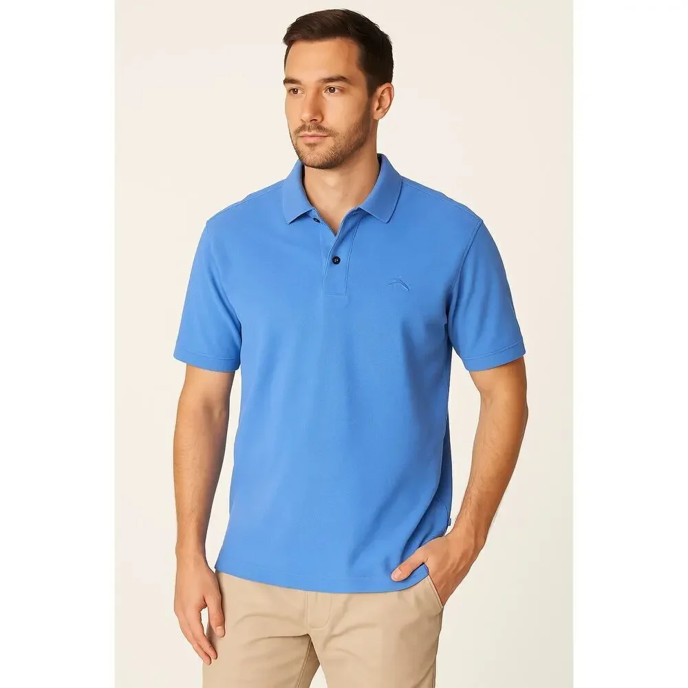 Tommy Bahama Blue Cotton Polo Shirt XL Short Sleeve Casual Comfort